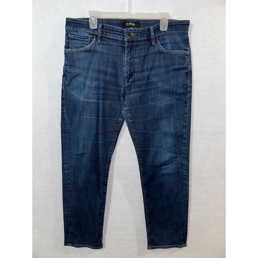 34 Heritage Jeans Men's Blue Denim Charisma Comfort‎ Flat Front Straight leg